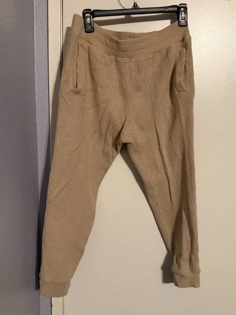 I.N.C Beige Waffle Knit Joggers